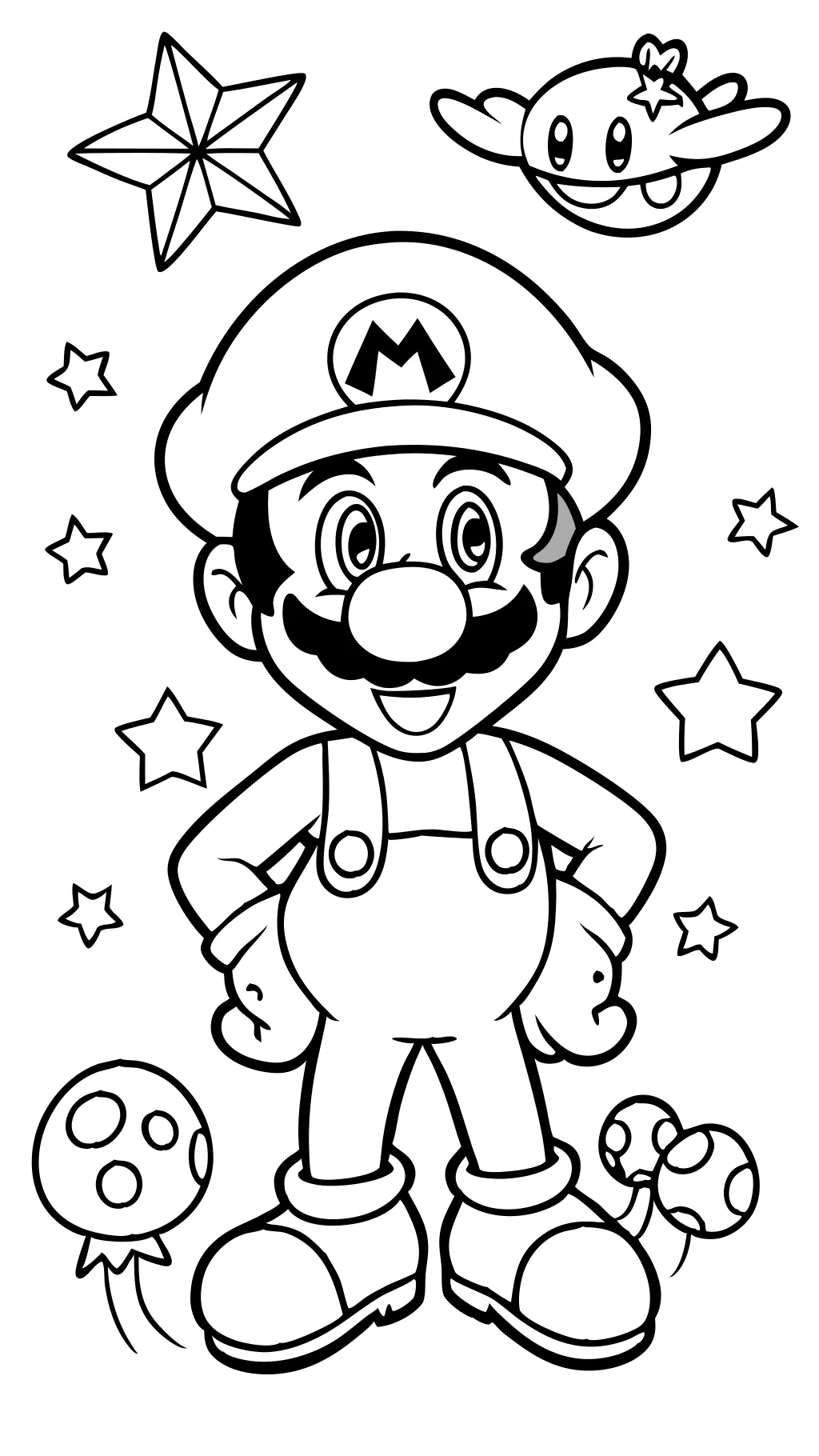 waluigi coloring page